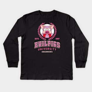 Evil Pigs University Kids Long Sleeve T-Shirt